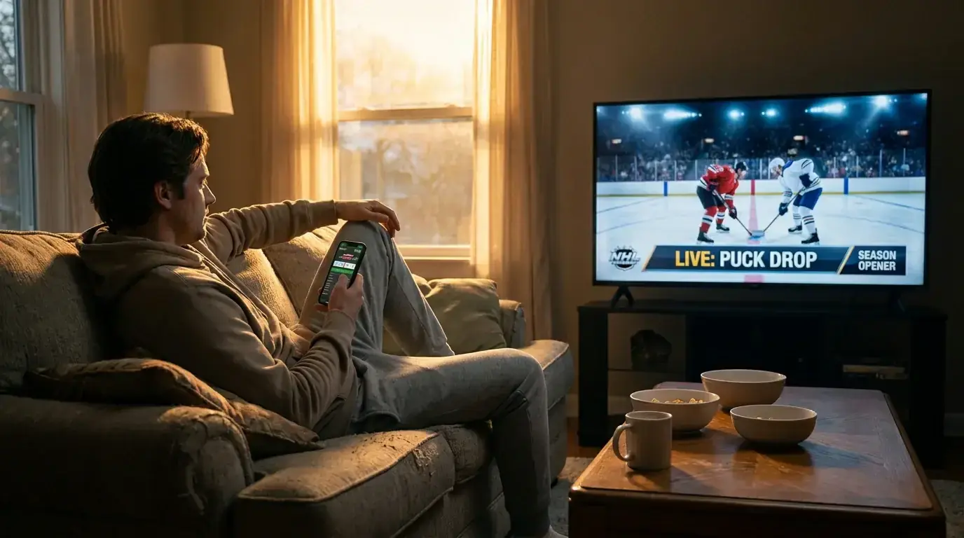 A beginner placing their very first ice hockey bet