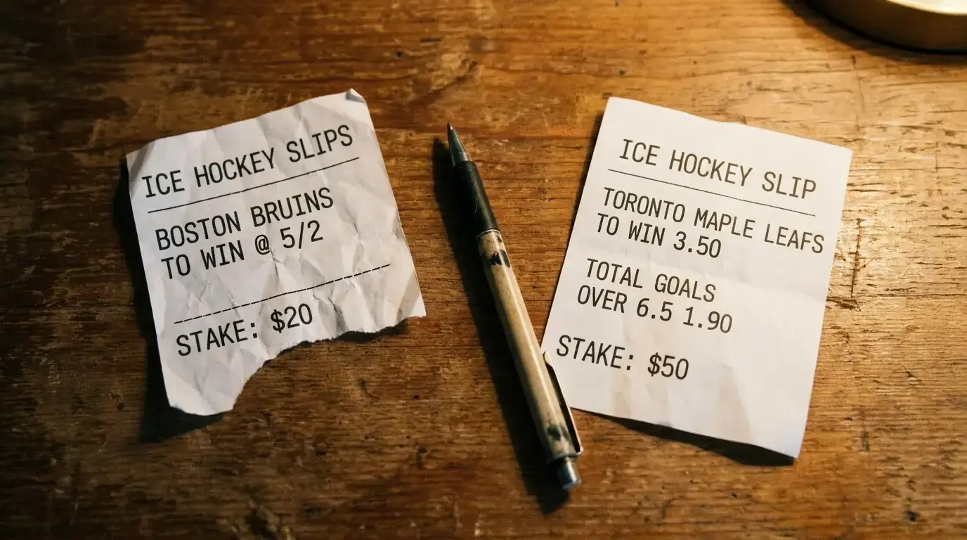 A bettor comparing the same ice hockey price written as a fraction and a decimal