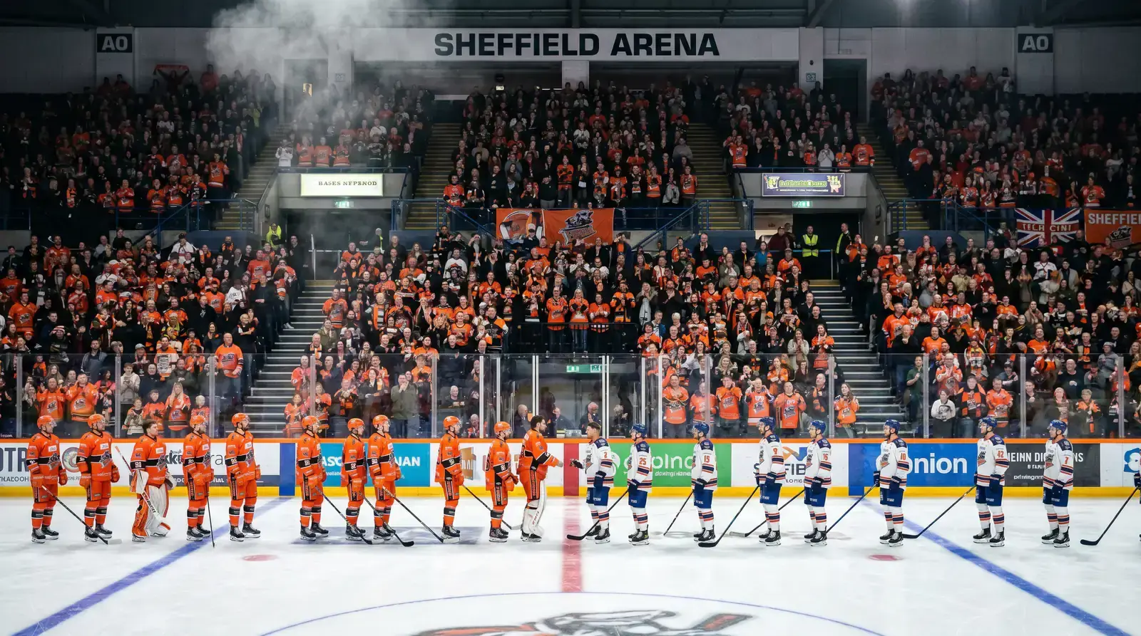 Packed EIHL rink backing a strong home favourite on the moneyline