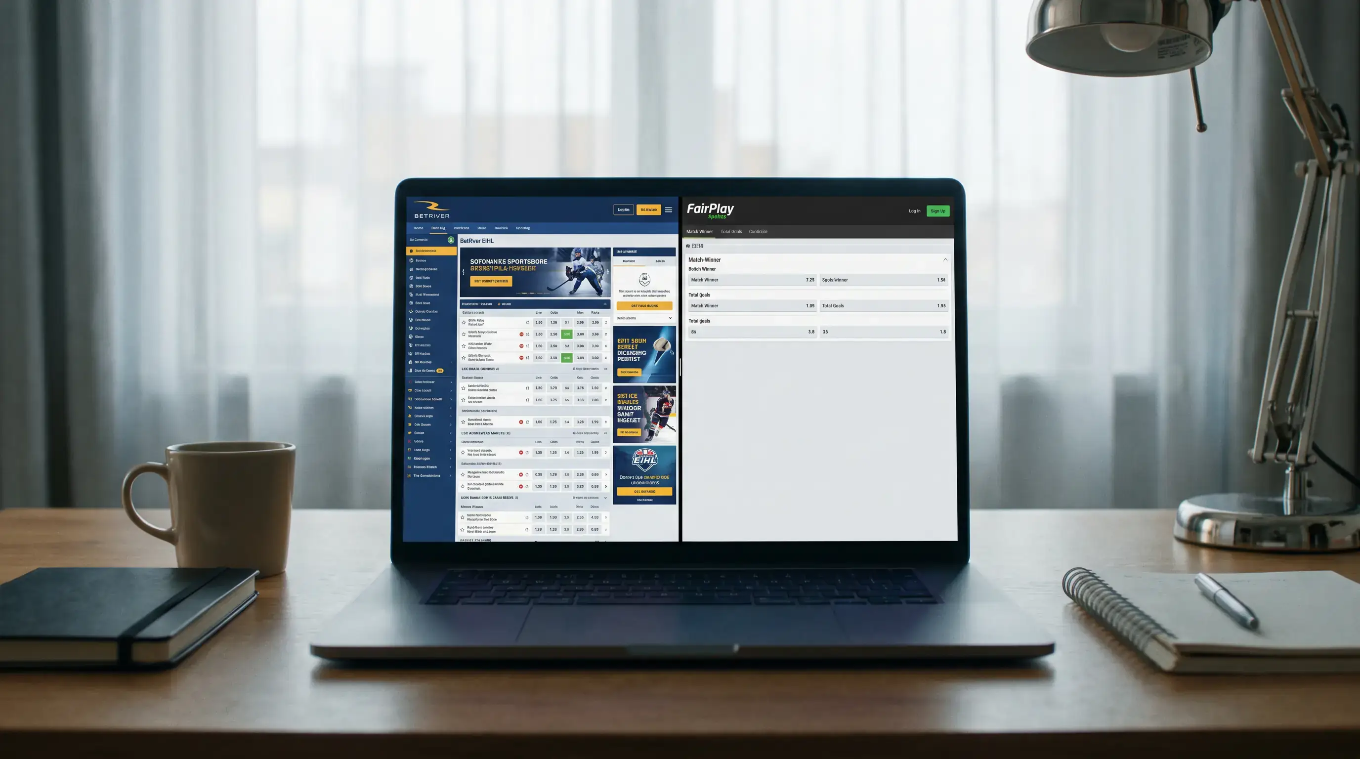 A comparison of EIHL market depth across different UK betting sites