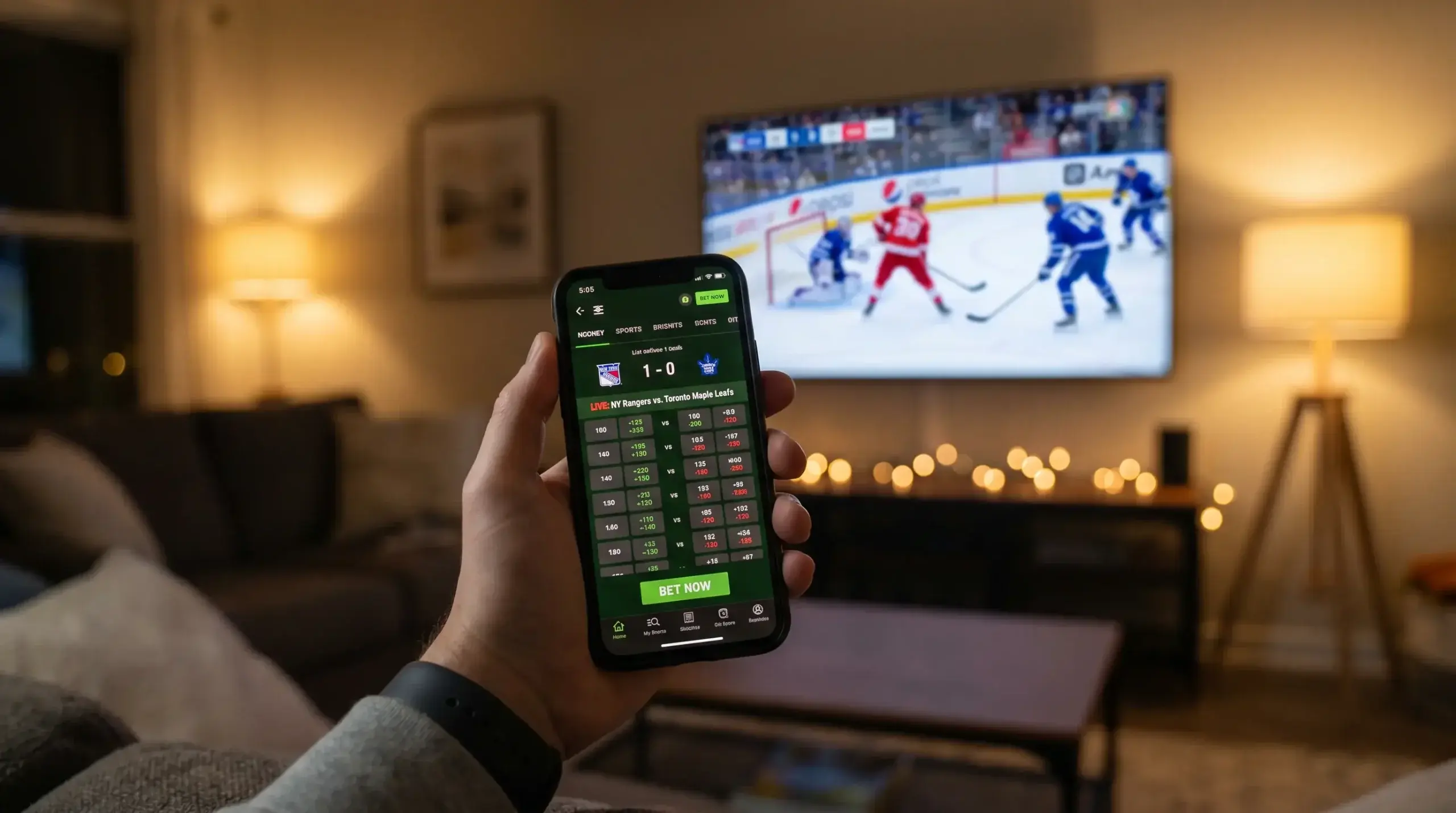 In-play ice hockey odds shifting the instant a goal is scored