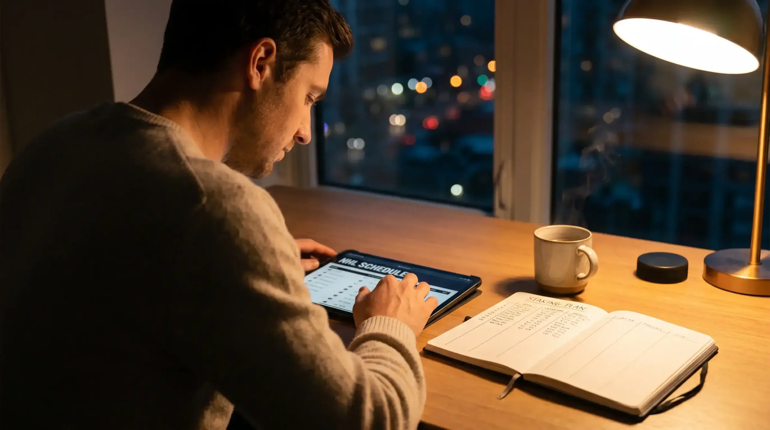 UK punter following a disciplined pre-game routine for NHL betting