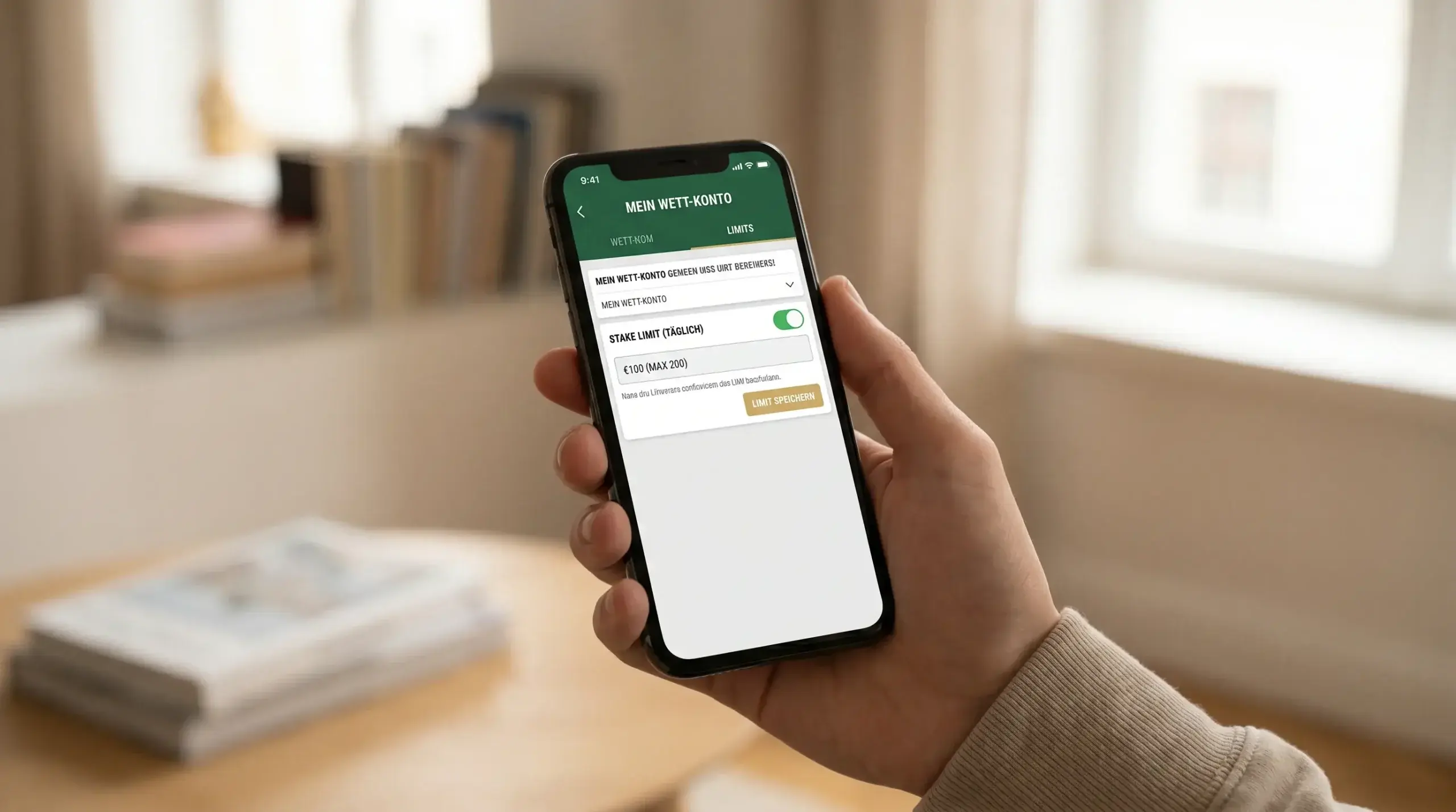 An online betting account showing the new UK stake limit controls