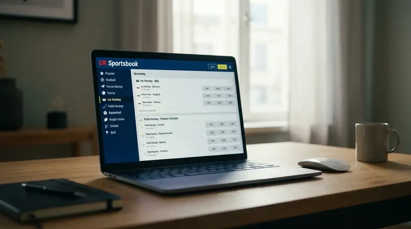 Reading a UK betting menu correctly to find ice hockey