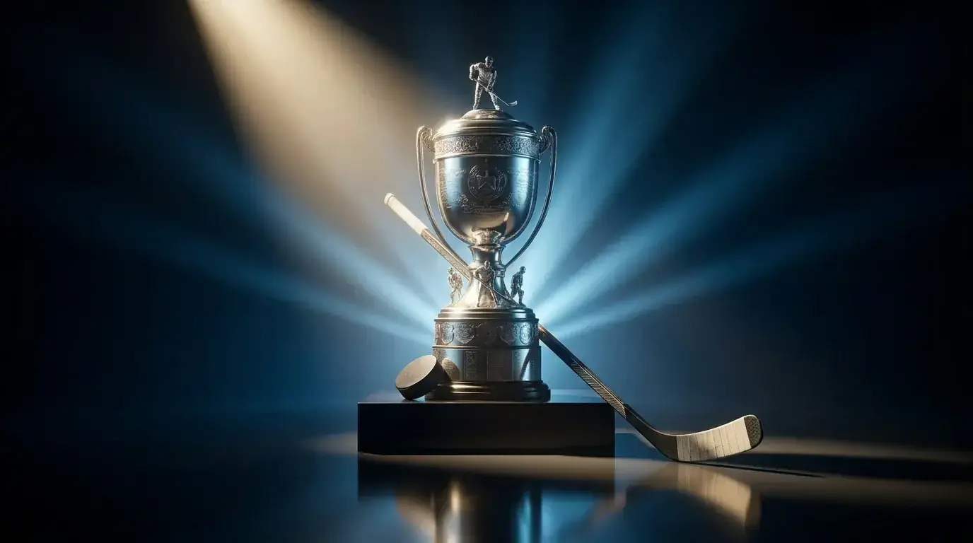Stanley Cup trophy representing an NHL outright futures bet held over a season